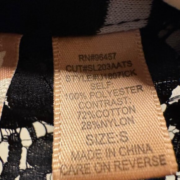 Eyeshadow Black Lace Back Jacket Blazer Single Button Size M Medium Sheer Floral - Picture 3 of 7